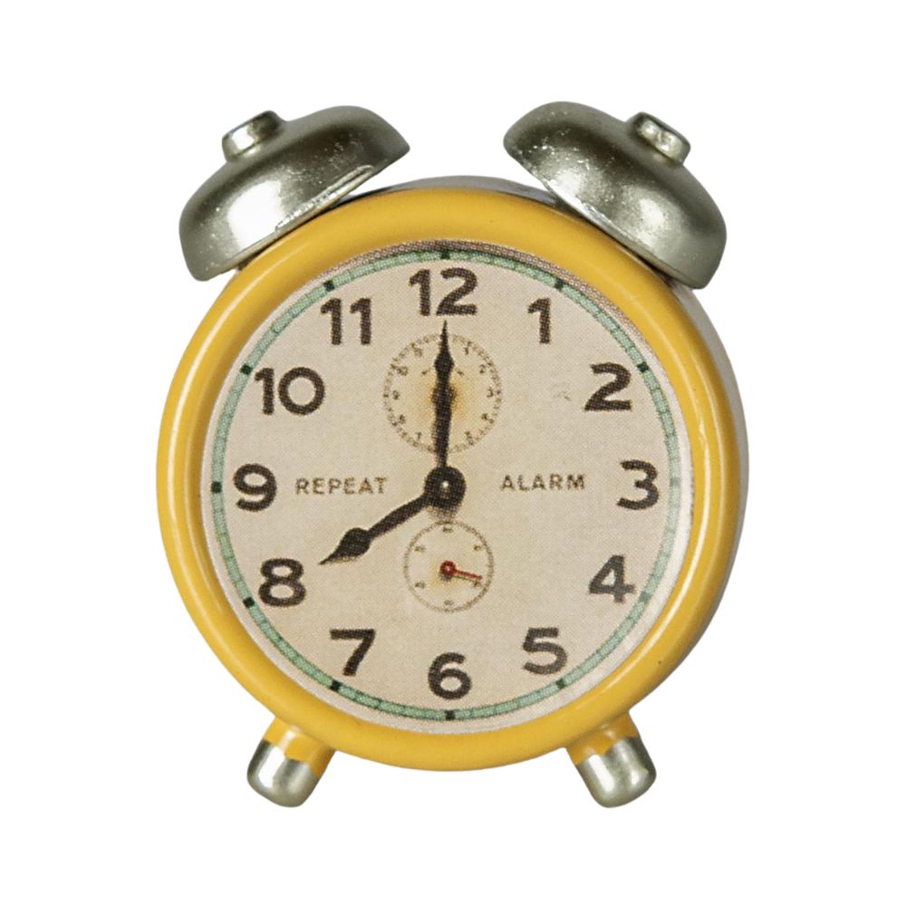 Maileg Alarm clock, Mouse Yellow