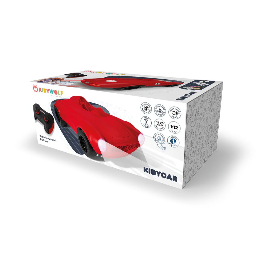 Kidycar Remote Control Car- Red