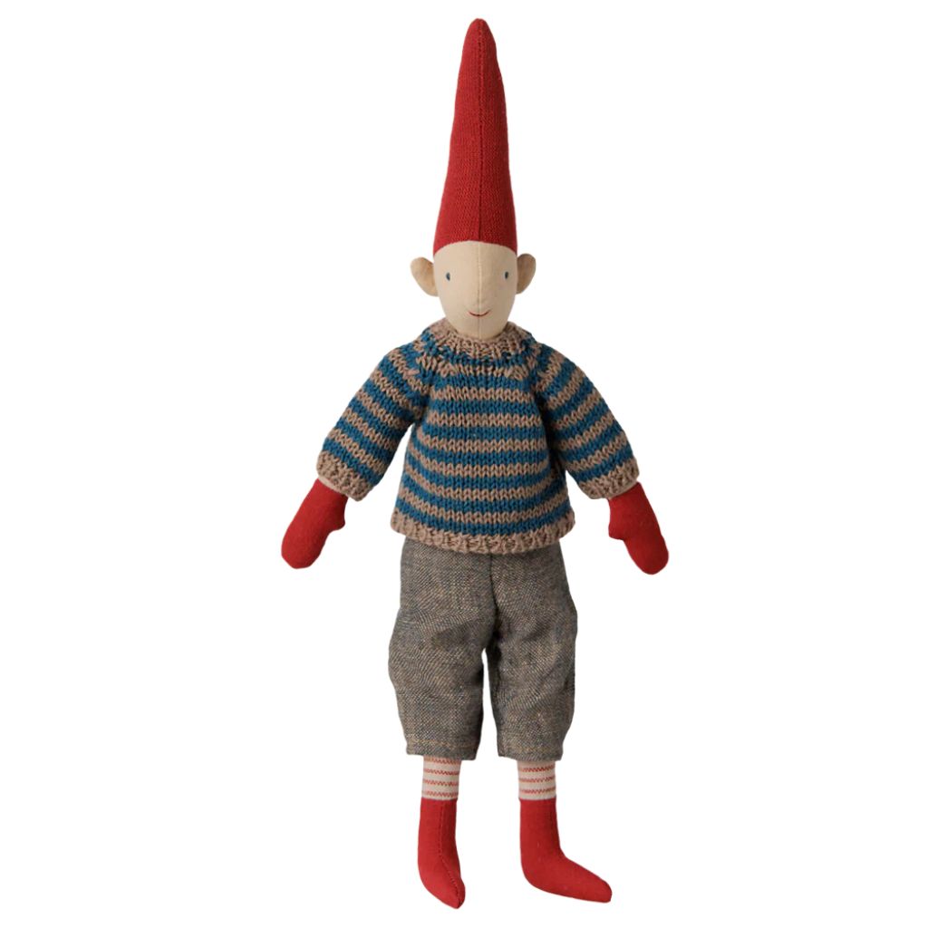 Maileg Pixy, Size 2 - Boy - Striped knitted sweater