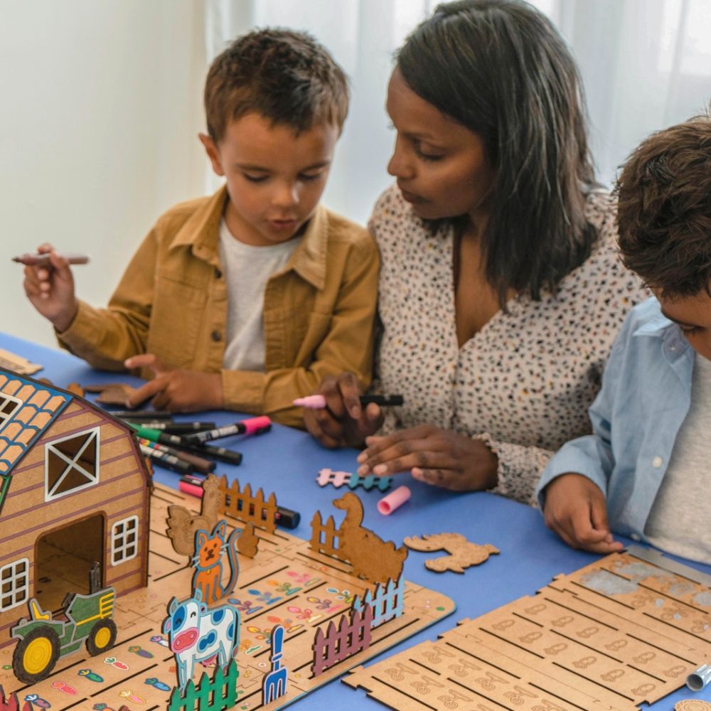 Crateit The Farm Wooden Toy - Farm Animals