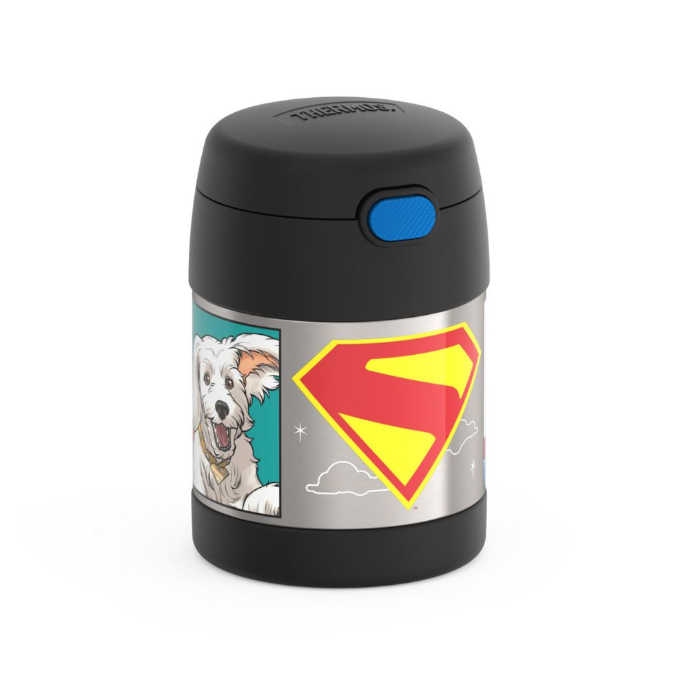 Thermos Funtainer Food Jar with Plastic Folding Spoon- Superman