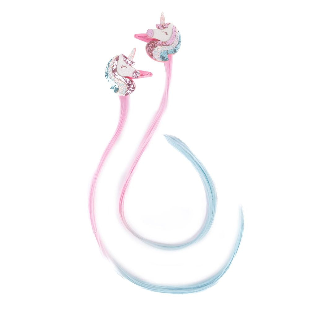 Pretty Pastel Unicorn Hair Extension Clips