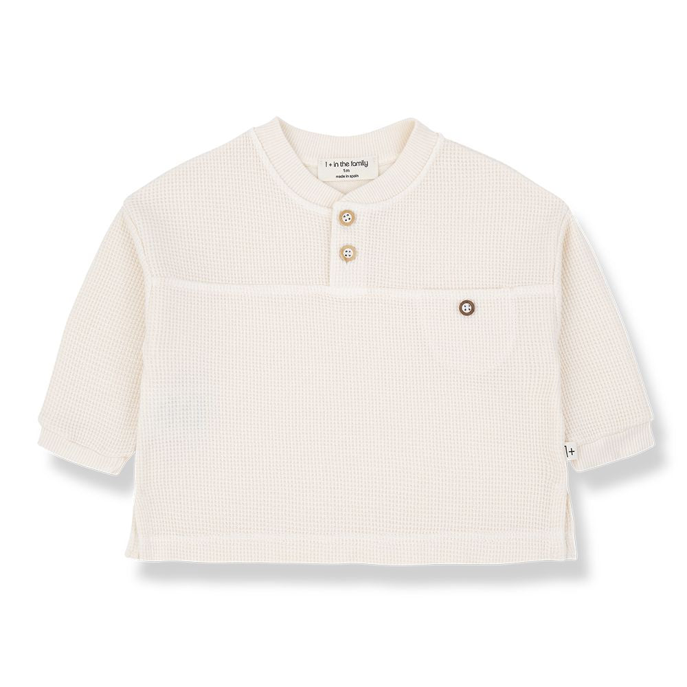 1 + in the Family Newborn AMORGOS Waffle LS Shirt E