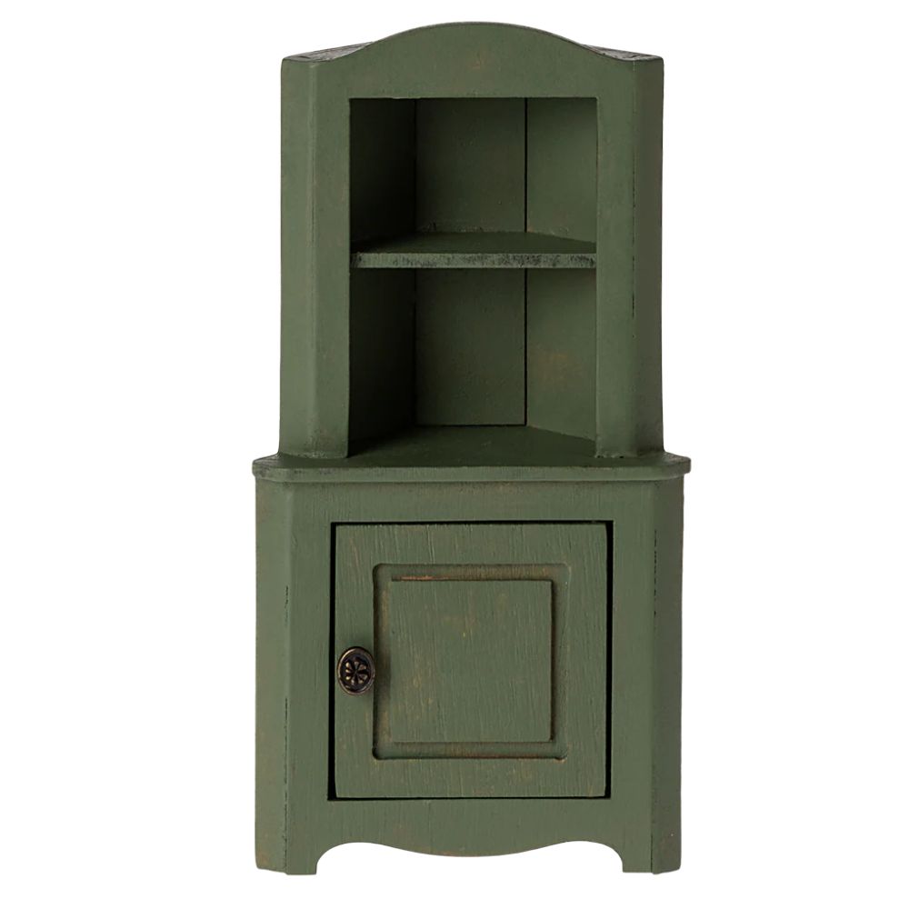 Maileg Corner cabinet, Mouse - Dark green