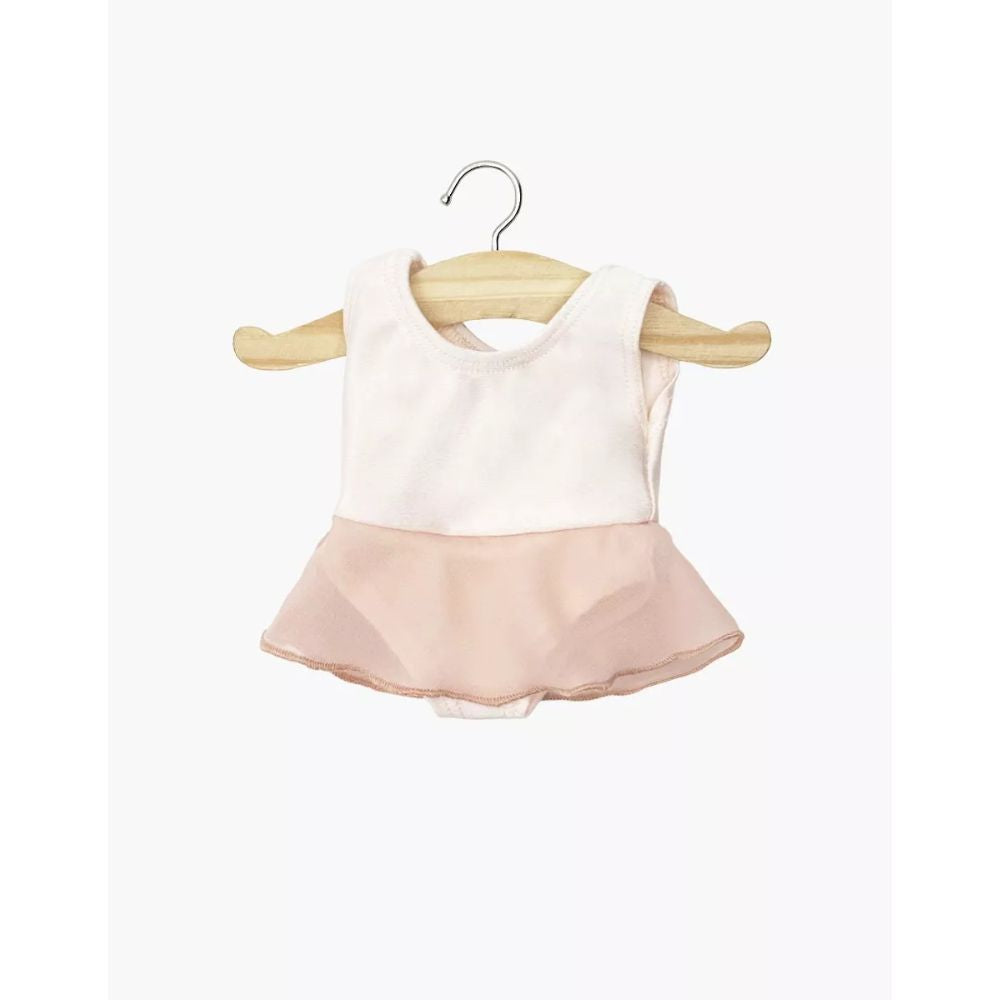 Minikane Clothing for 34cm Dolls - Ludmila ruffled leotard in nude pink lycra and chiffon