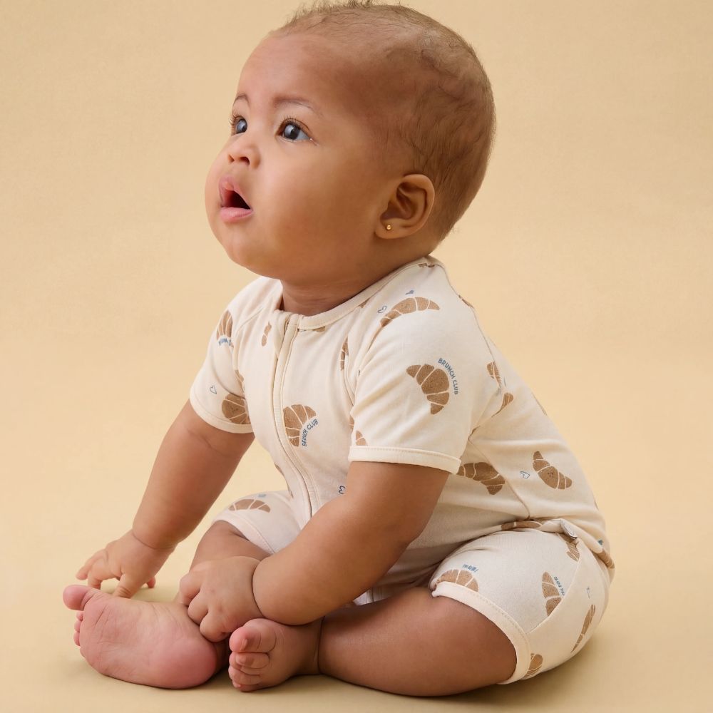 Mori Brunch Club Summer Zip Up Sleepsuit
