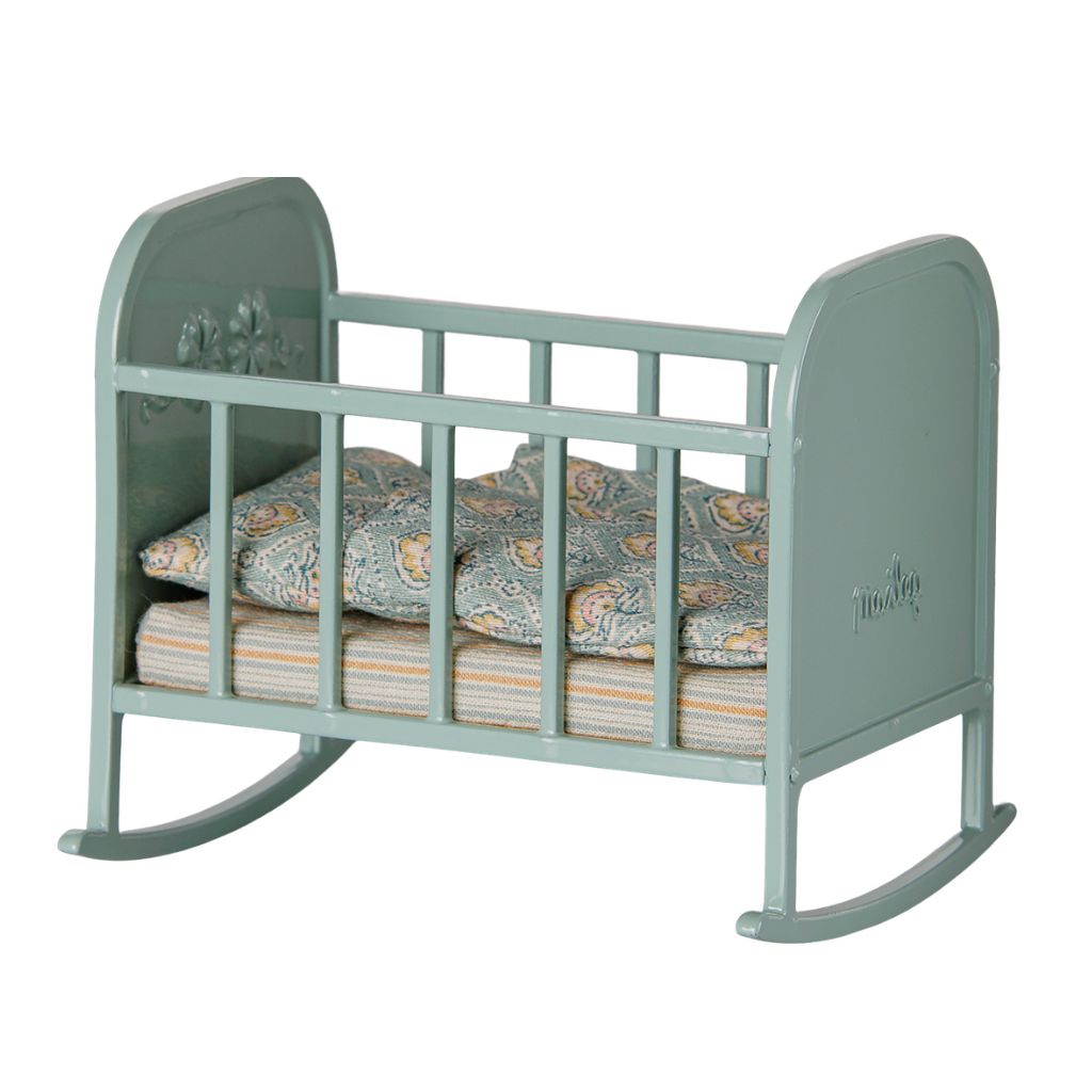 Maileg Cradle, My - Blue mint