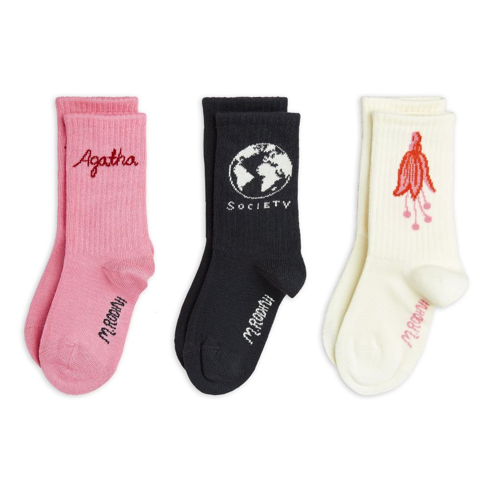 Mini Rodini Agatha 3pk Socks