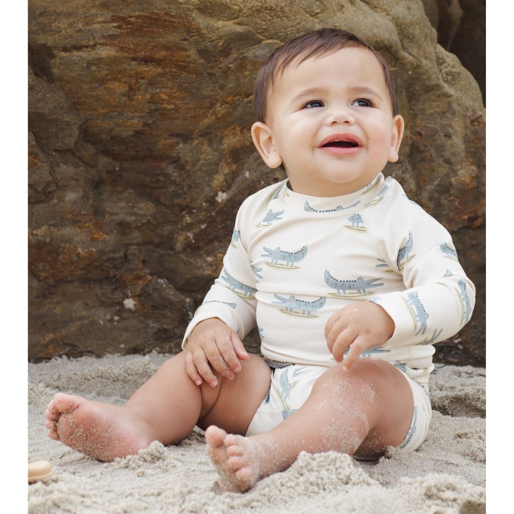 Rylee + Cru Boys Rashguard Set Alligators