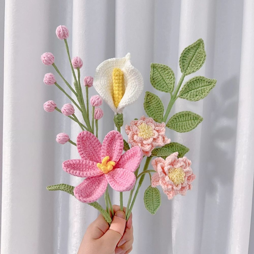 Crochet Calla Lily Bouquet Pink
