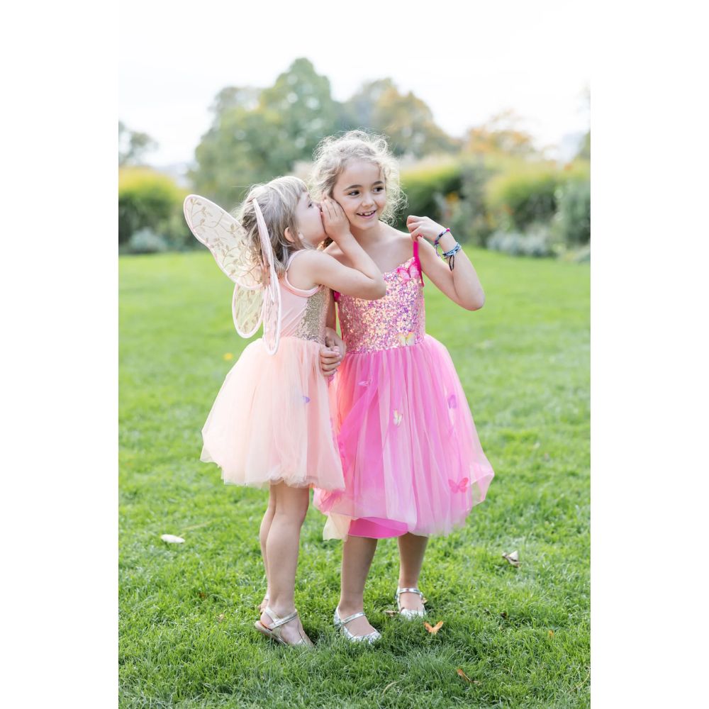 Butterfly Bliss Dress, Hot Pink, Size 3-4