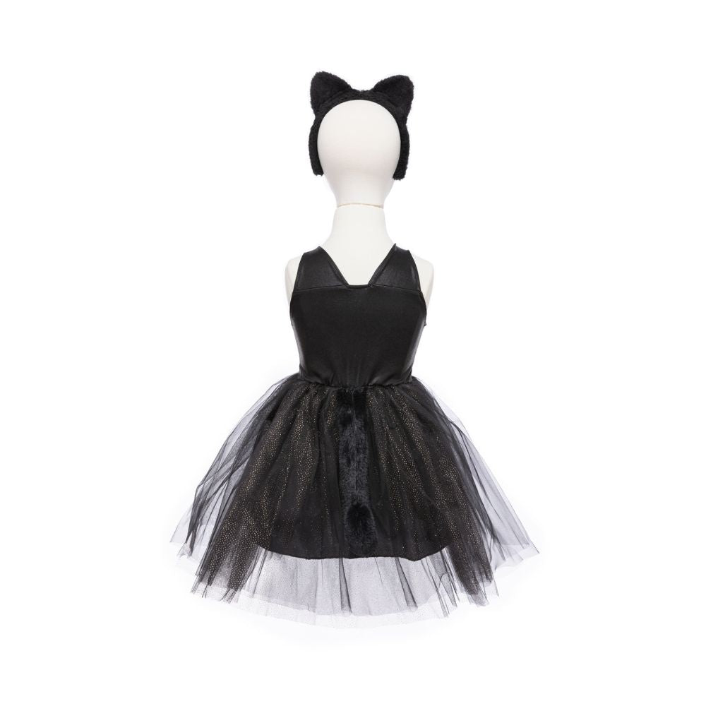 Black Cat Dress & Headpiece, Size 5-6