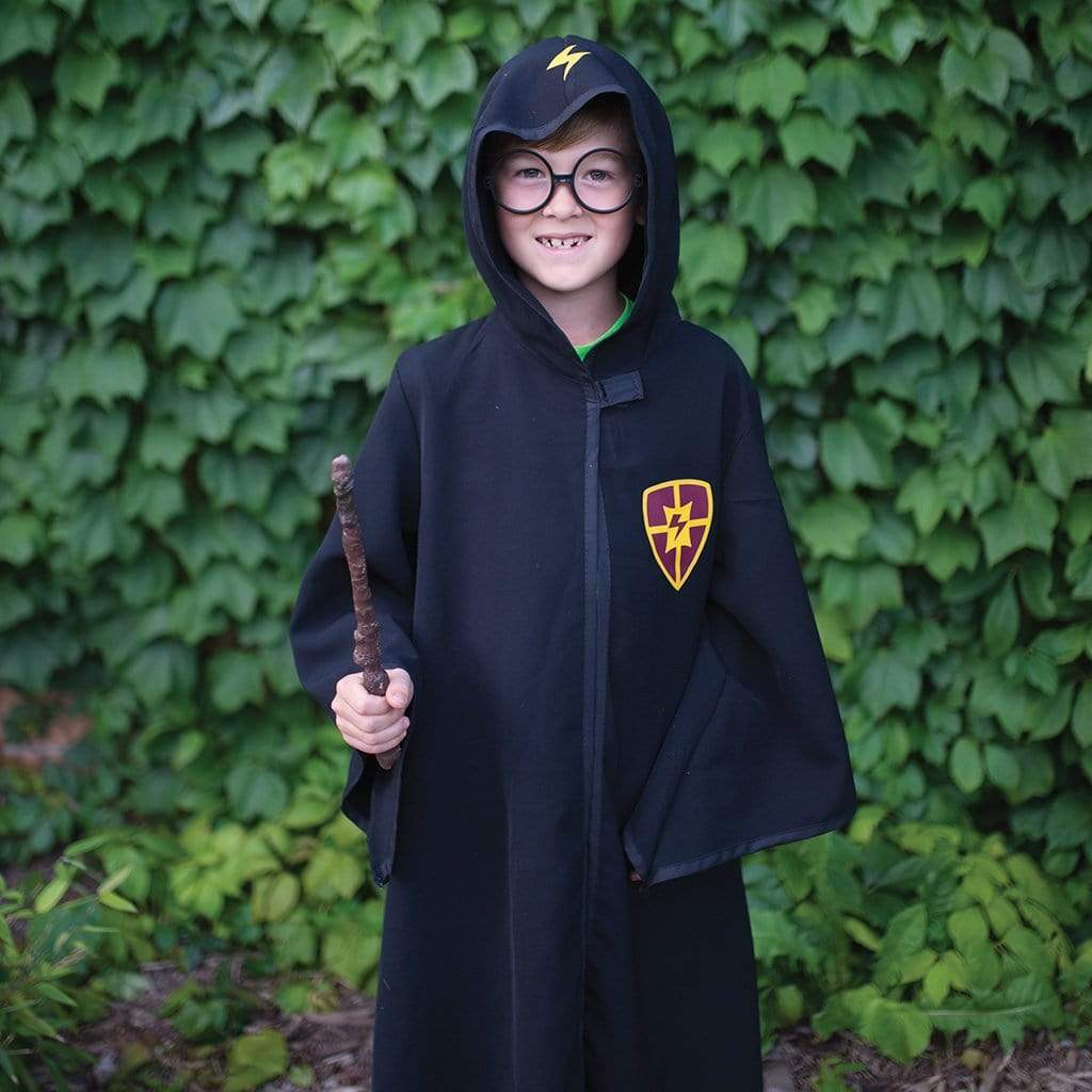 Wizard Cloak with Glasses Black 5-6Y