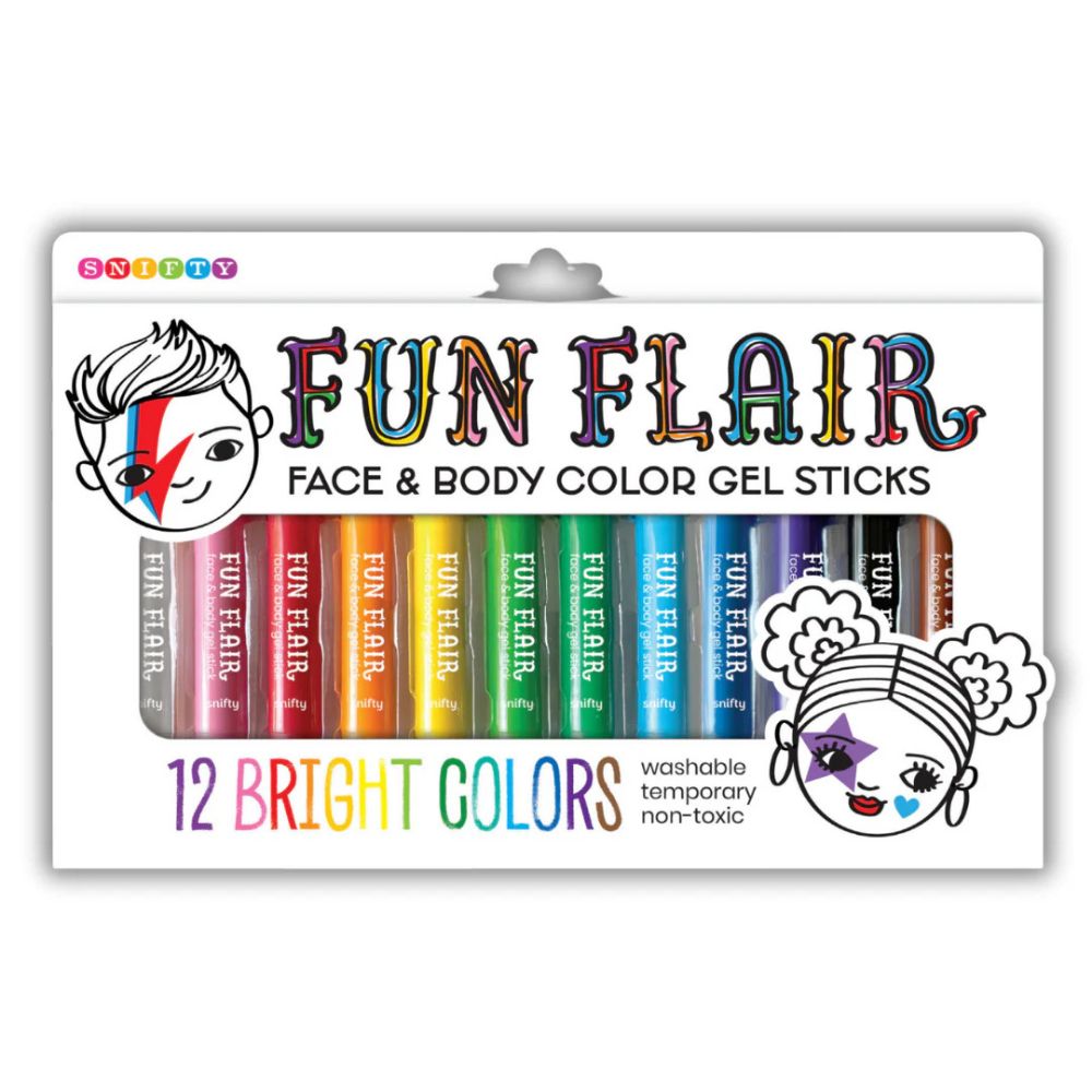 Fun Flair Face & Body Colour Gel Sticks Set