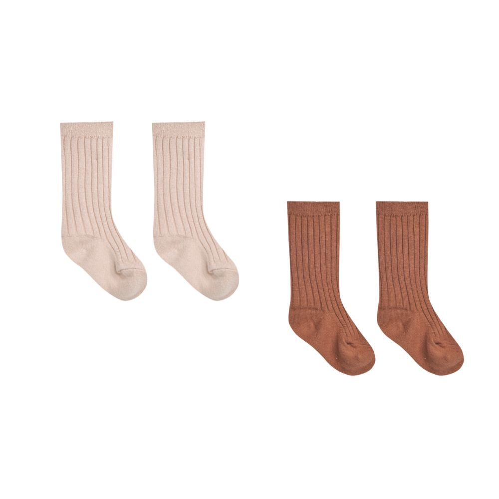 Quincy Mae Sock Set Blush/Poppy