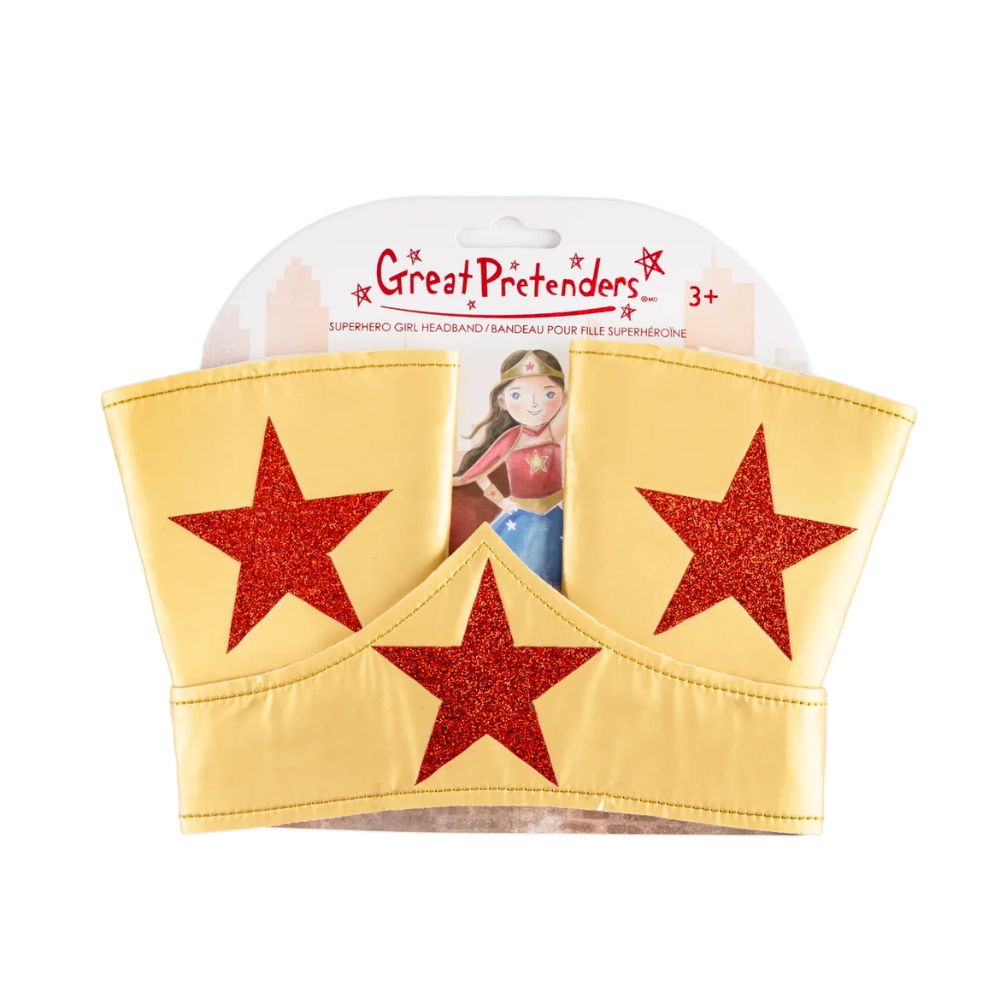 Superhero Girl Headband & Arm Cuffs, 3pcs