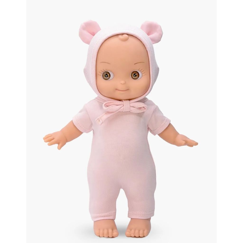 Minikane Mini Panchas Doll 27cm Ninon at home - Pink Mouse outfit