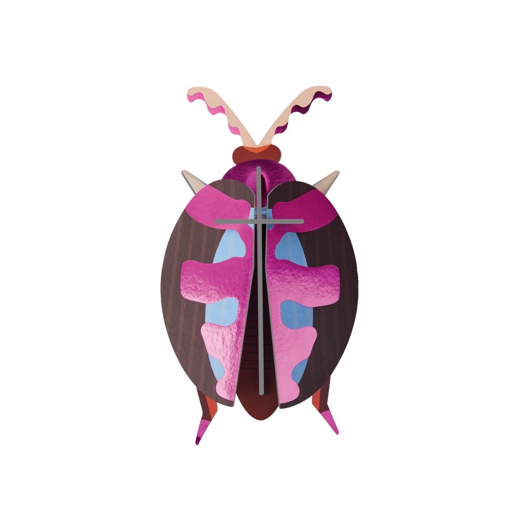 3D Wall Art - Radiant Beetle - Lumen Pink Beetle