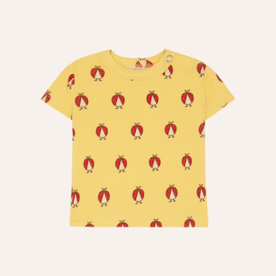The Campamento Ladybug Allover Yellow Baby Tshirt