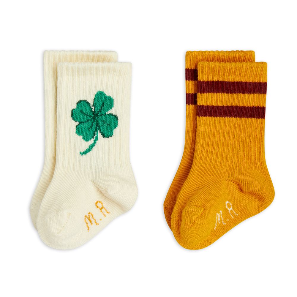 Mini Rodini Clover 2PK Baby socks