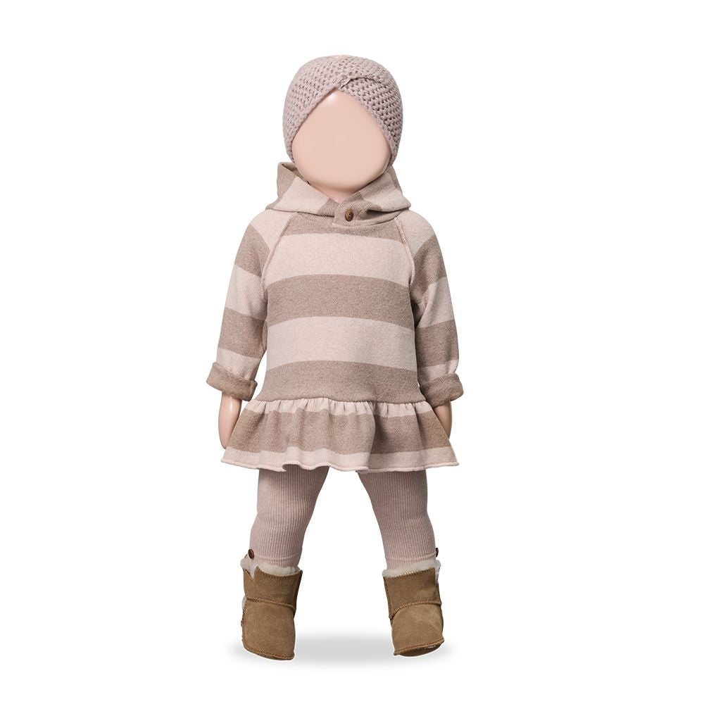 1 + in the family HILDA Striped Hooded Fleece Dress
