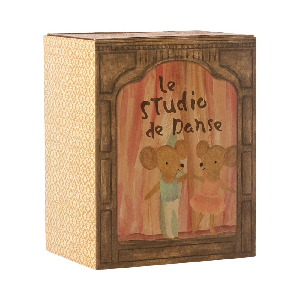 Maileg Ballet mice in dance studio, Little sister and brother