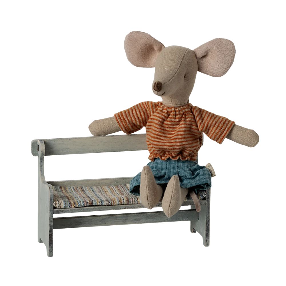 Maileg Bench, Mouse - Vintage off white