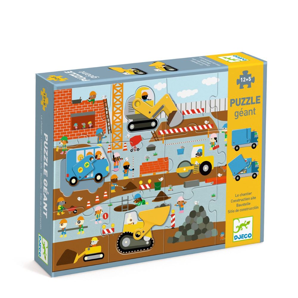 Djeco Giant Puzzle- Construction Site