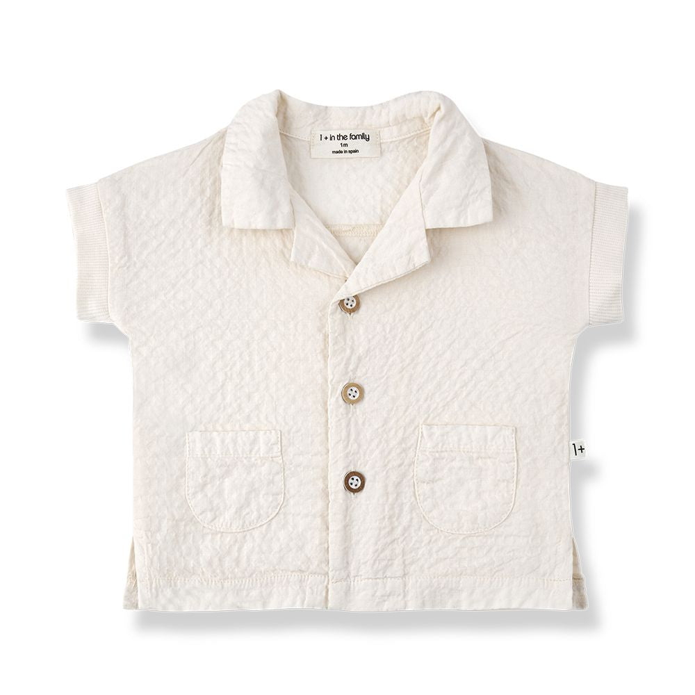 1 + in the Family Newborn CORINTO Seersucker Button Top