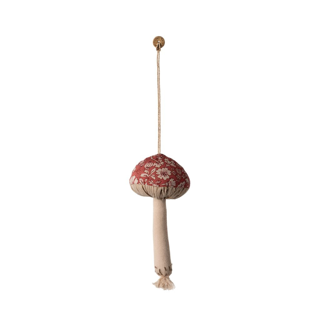 Maileg Fabric ornament, Mushroom - Blossom - Red