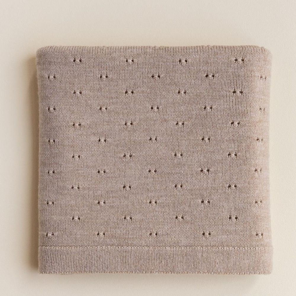 Hvid Merino Wool Blanket Bibi Sand