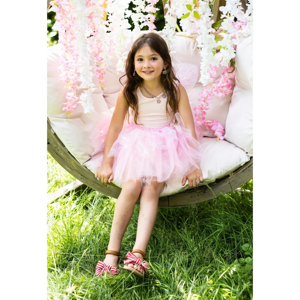 Flutter Butterfly Skirt Pink Wings and Wand, Size 4-6