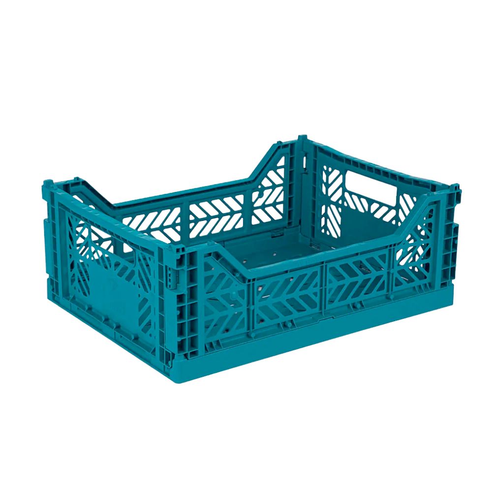 Foldable Crates Small - Peacock Green
