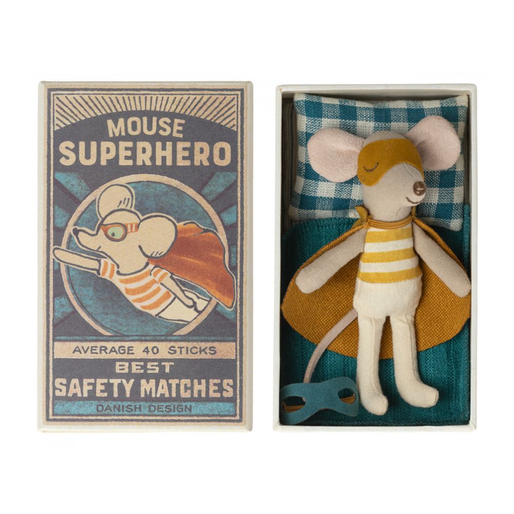 Maileg Super Hero Mouse Little Brother in Matchbox 2024