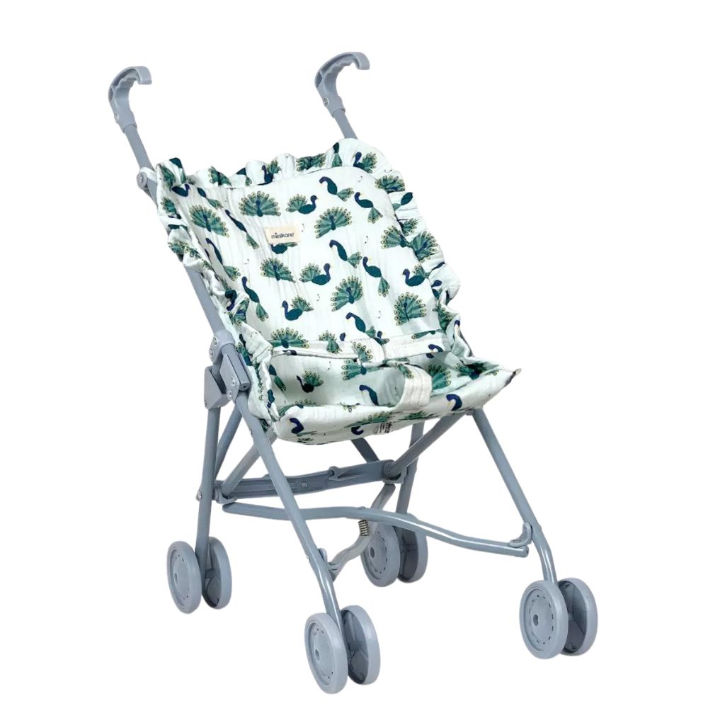 Minikane Baby Peacock cotton gauze Ruffled Doll Stroller