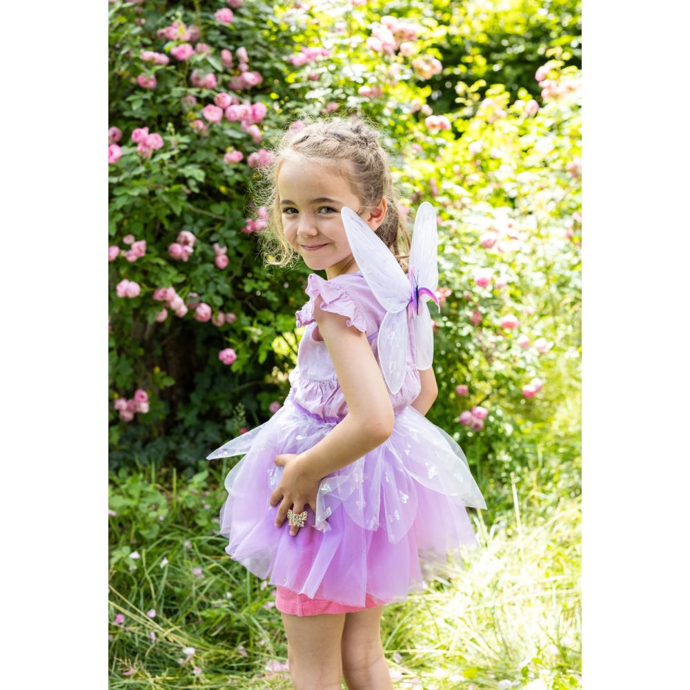 Flutter Butterfly Skirt Wings and Wand Purple, Size 4-6