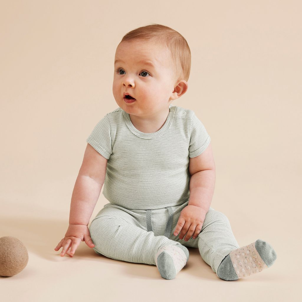Wilson & Frenchy Organic Stripe Rib Bodysuit