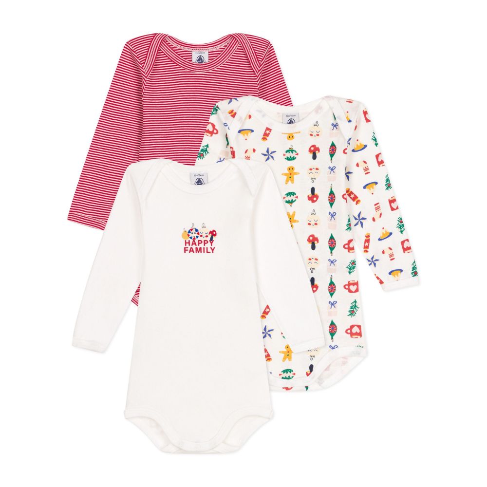 Petit Bateau LS Bodies 3pcs