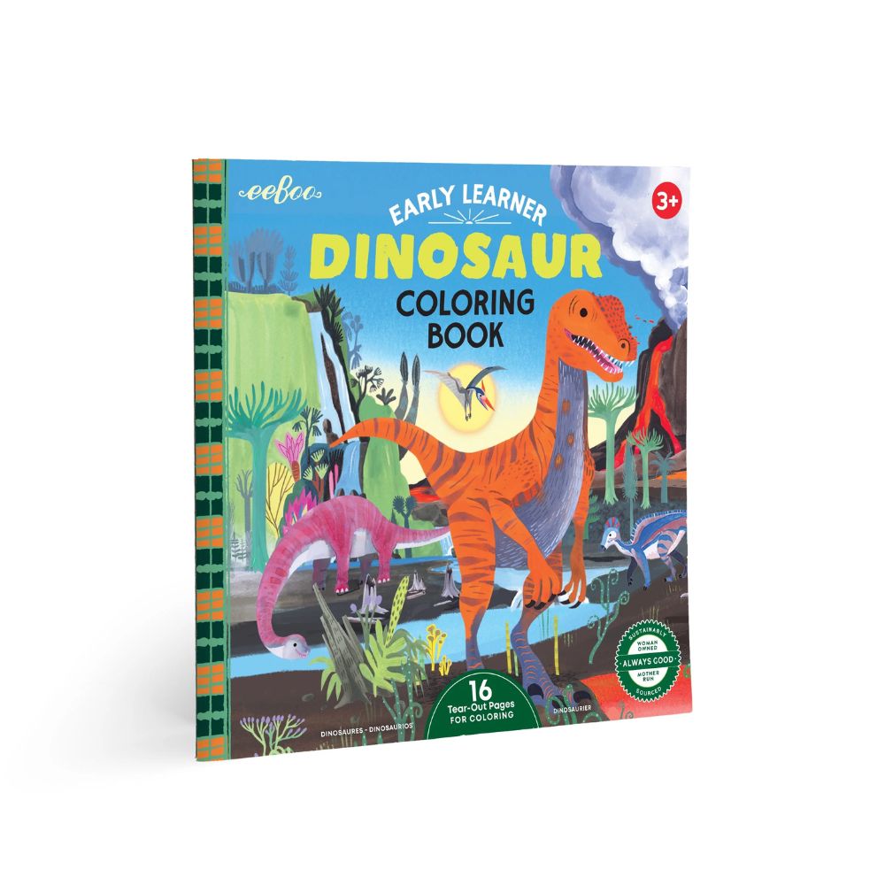 Eeboo Dinosaur Square Coloring Book