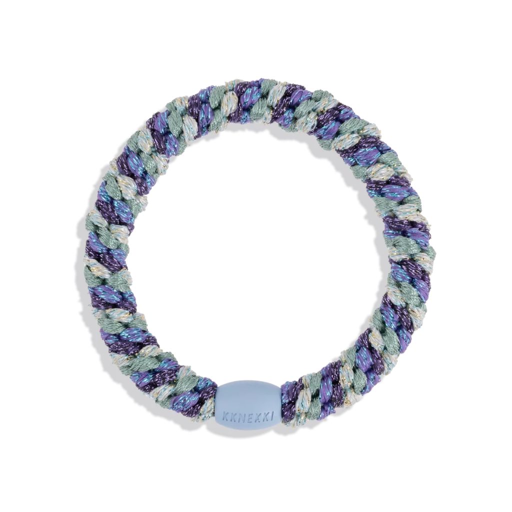 Kknekki Original Hair Tie Mix Purple Faded Green Glitter
