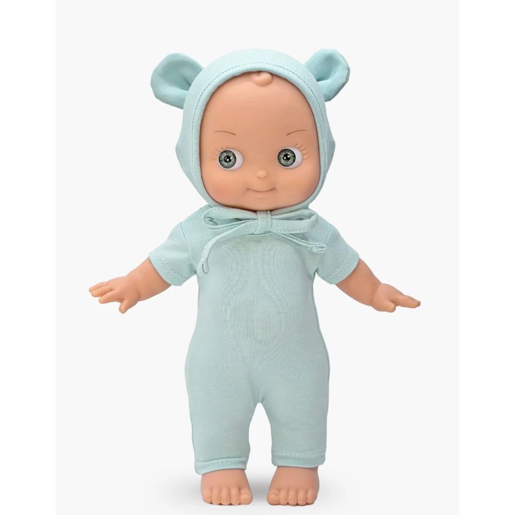 Minikane Mini Panchas Doll 27cm Zebulon at home - Mint Blue Mouse outfit