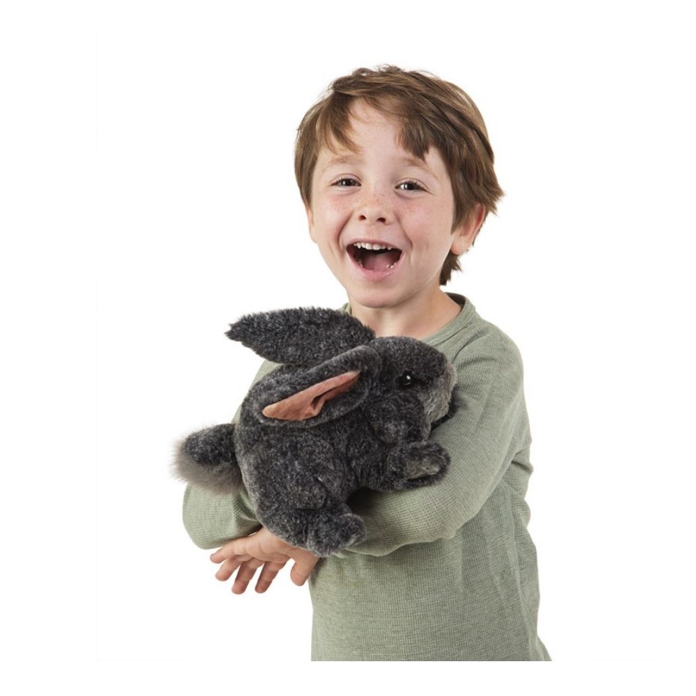 Hand Puppet - Gray Bunny Rabbit