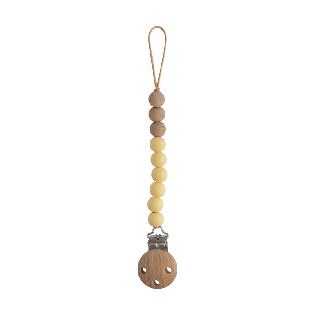 Mushie Pacifier Clip Eva - Muted Yellow