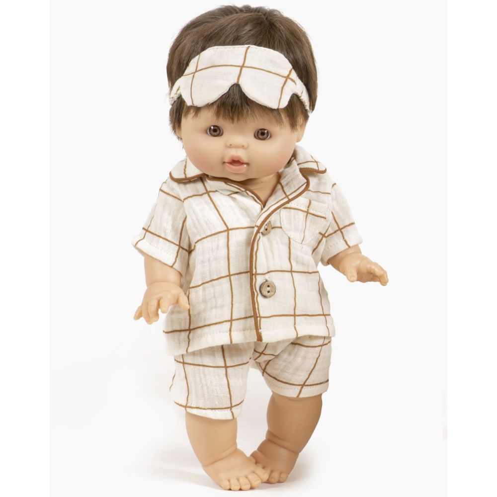 Minikane Clothing for Gordis Dolls 34cm - Eden pyjamas in Aldo check double gauze