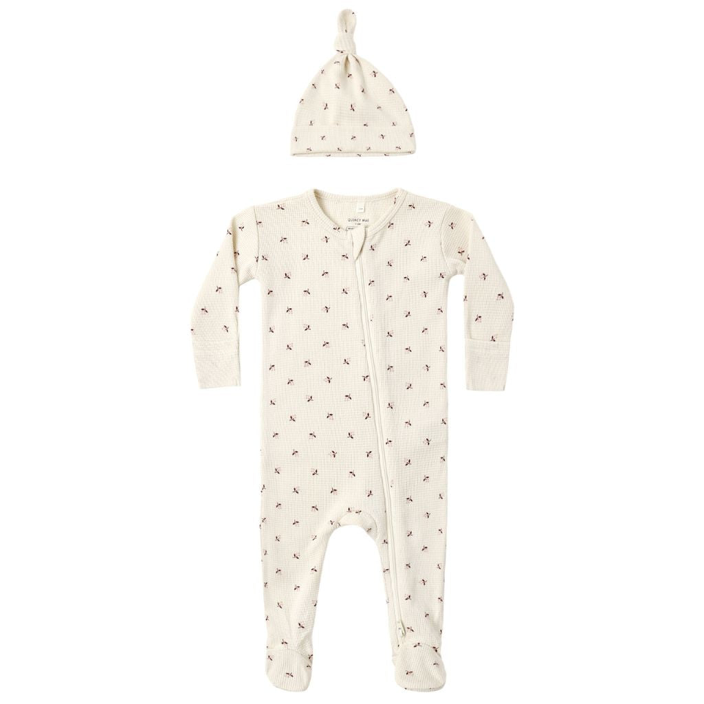 Quincy Mae Waffle Sleep Set Fall Ditsy