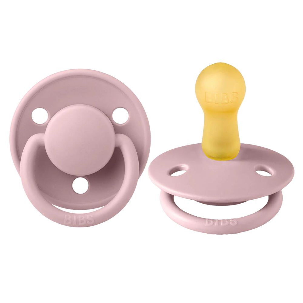 BIBS Pacifier De Lux Silicone 2 PK Pink Plum - ONE SIZE