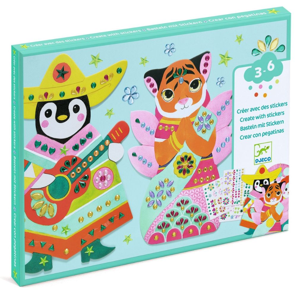 Djeco Create with Stickers- Rhinestones