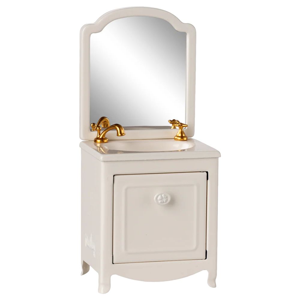 Maileg Sink dresser, Mouse - Off white