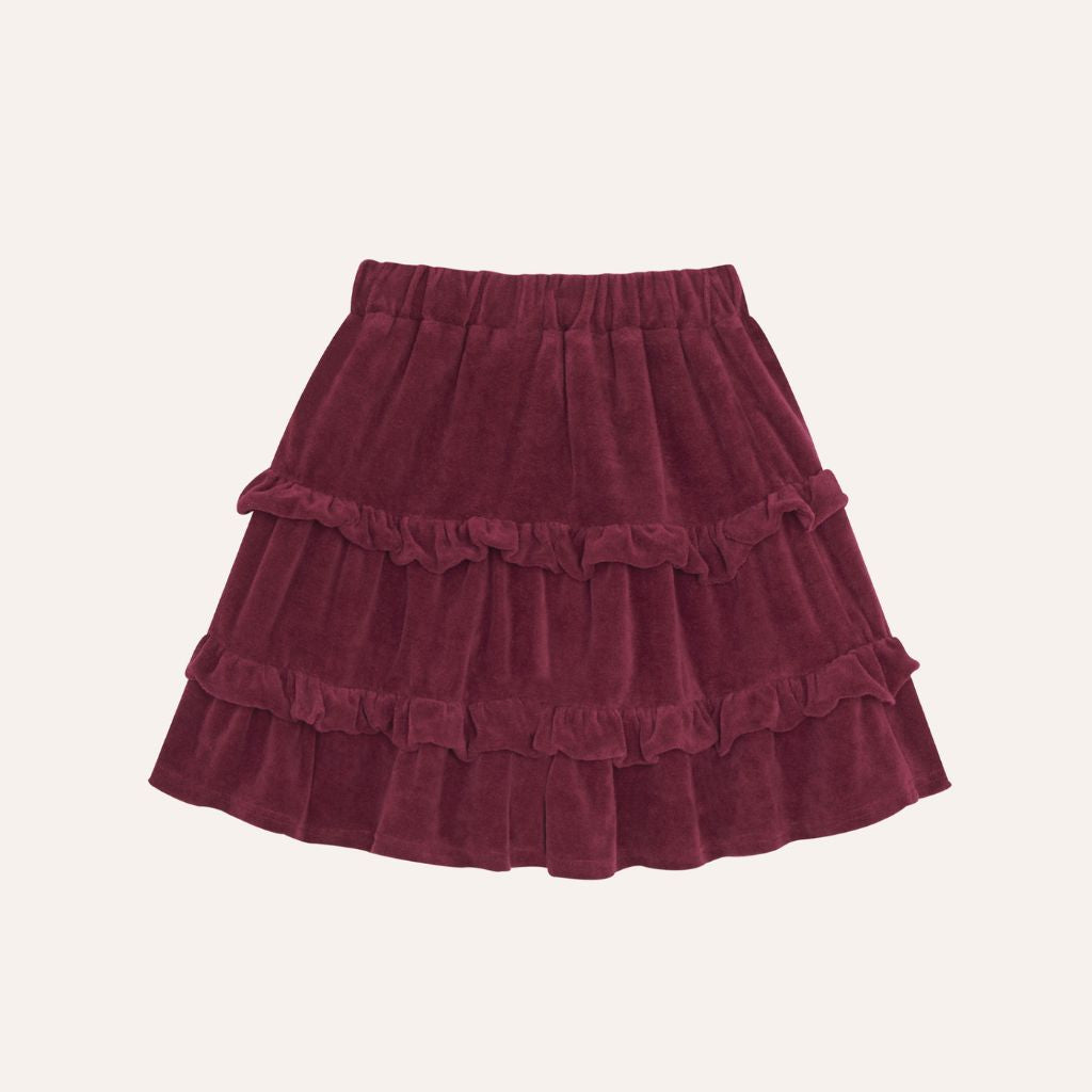 The Campamento Burgundy Velour Skirt