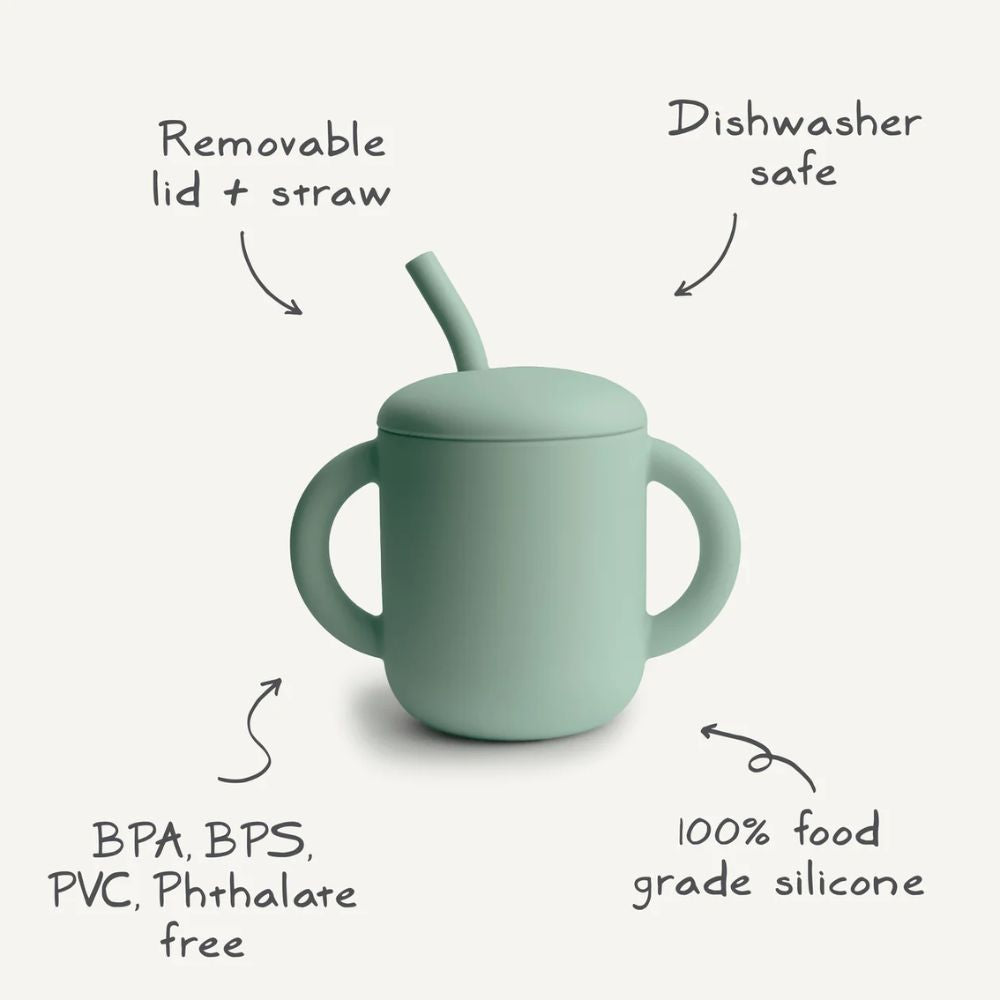 Mushie Silicone Training Cup and Straw - Fairy Mice
